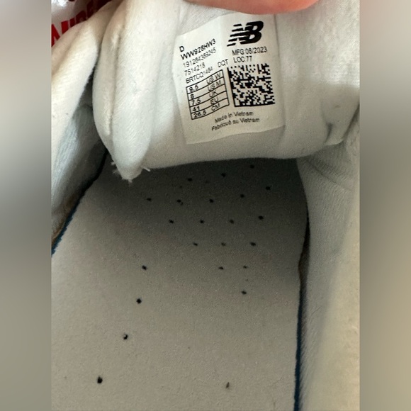 NWT New Balance 928v3 Men’s 8 / Women’s 9.5 Wide White Leather Velcro Walking - Picture 5 of 6